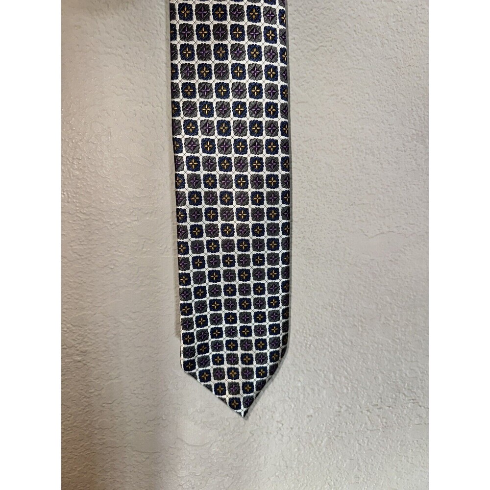 JZ RICHARDS tie 100% SILK, for NORDSTROM "BORN IN BOULDER, COLORADO" Purple, Blu